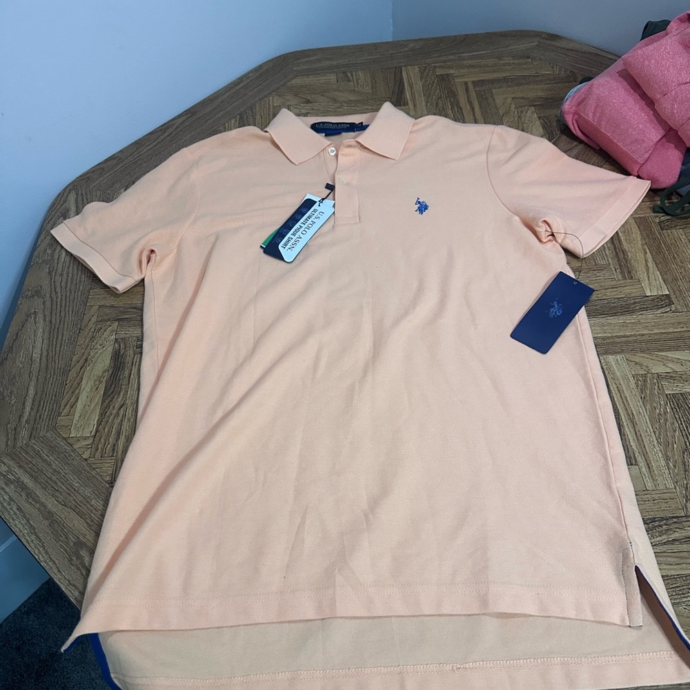 Peach branch new polo shirt